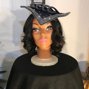 Lily & Taylor H643 Navy Ribbon Fascinator